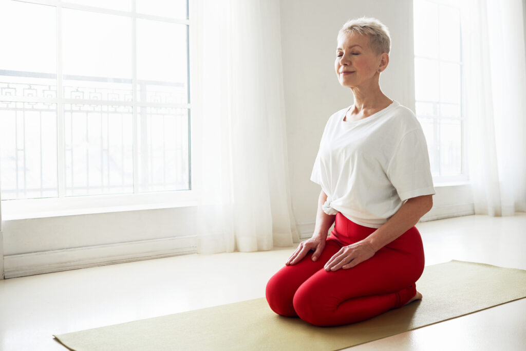 Older woman in meditation