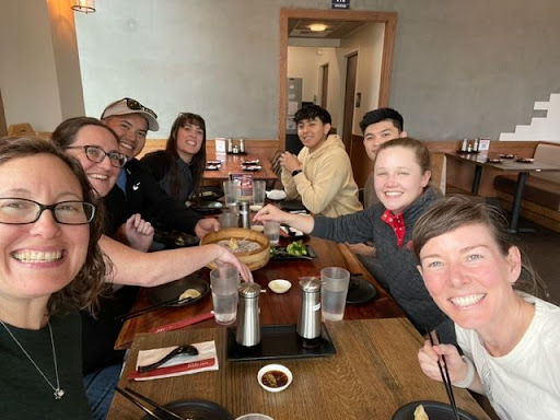 The Pain Science Physical Therapy team out to lunch at Dough Zone.